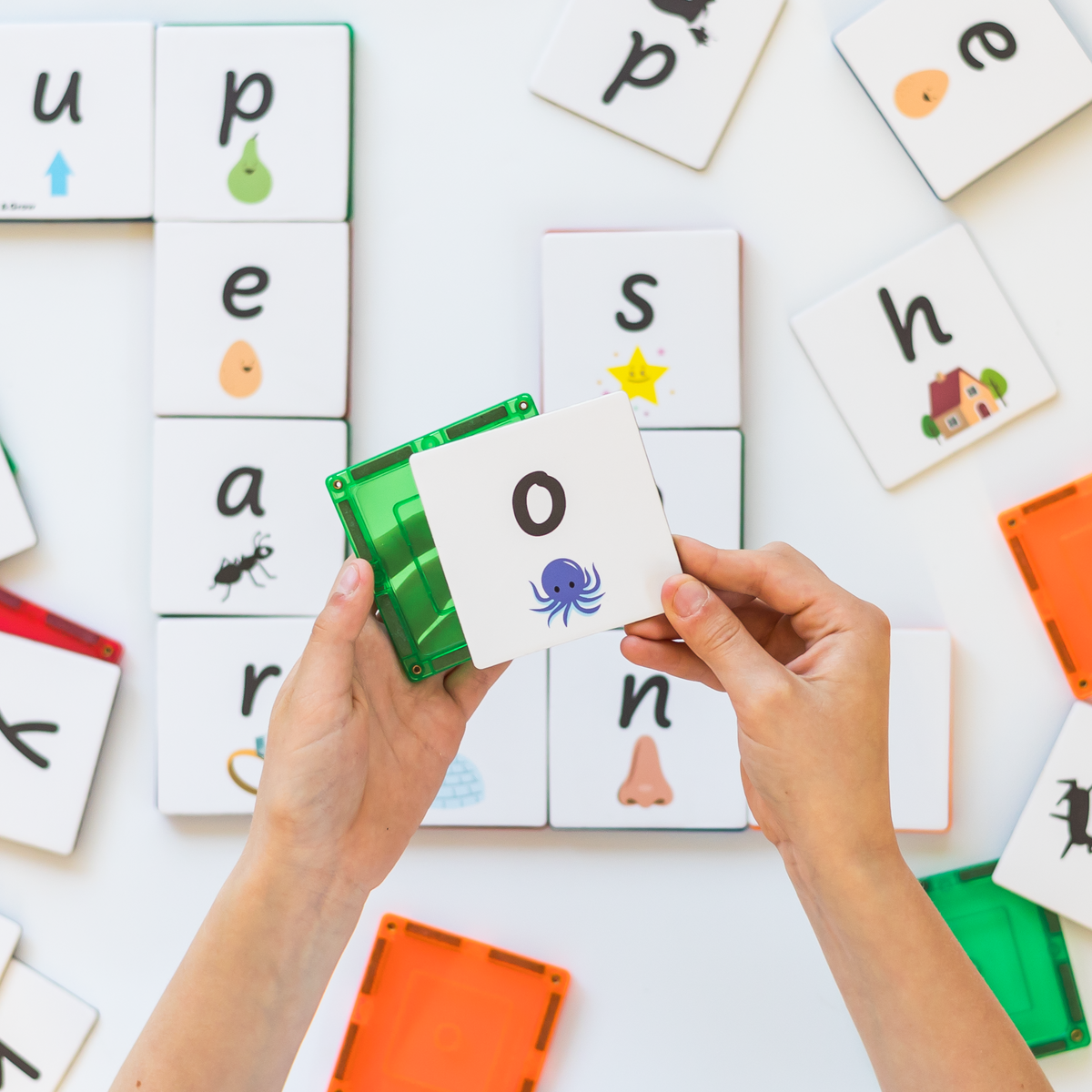 40 Pieces Tile Toppers Lower Case Alphabet Pack - Adding Letters to a Crossword