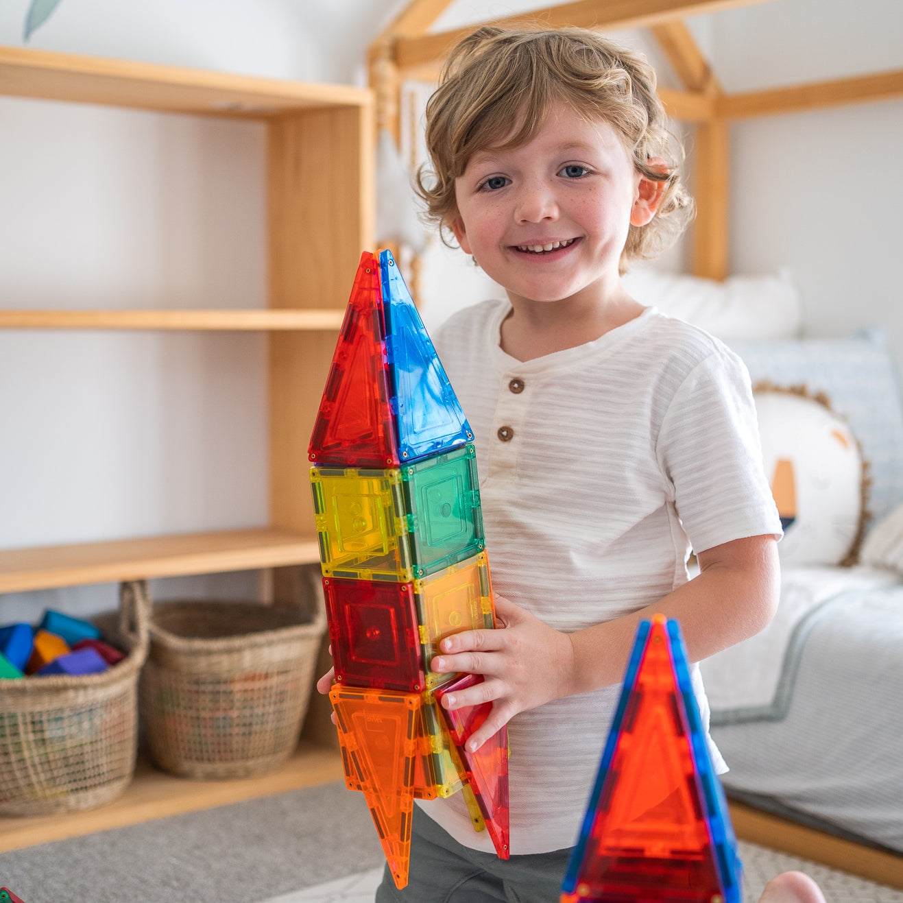 Learn and Grow Magnetic Tiles - Builders Pack (110 Piece)