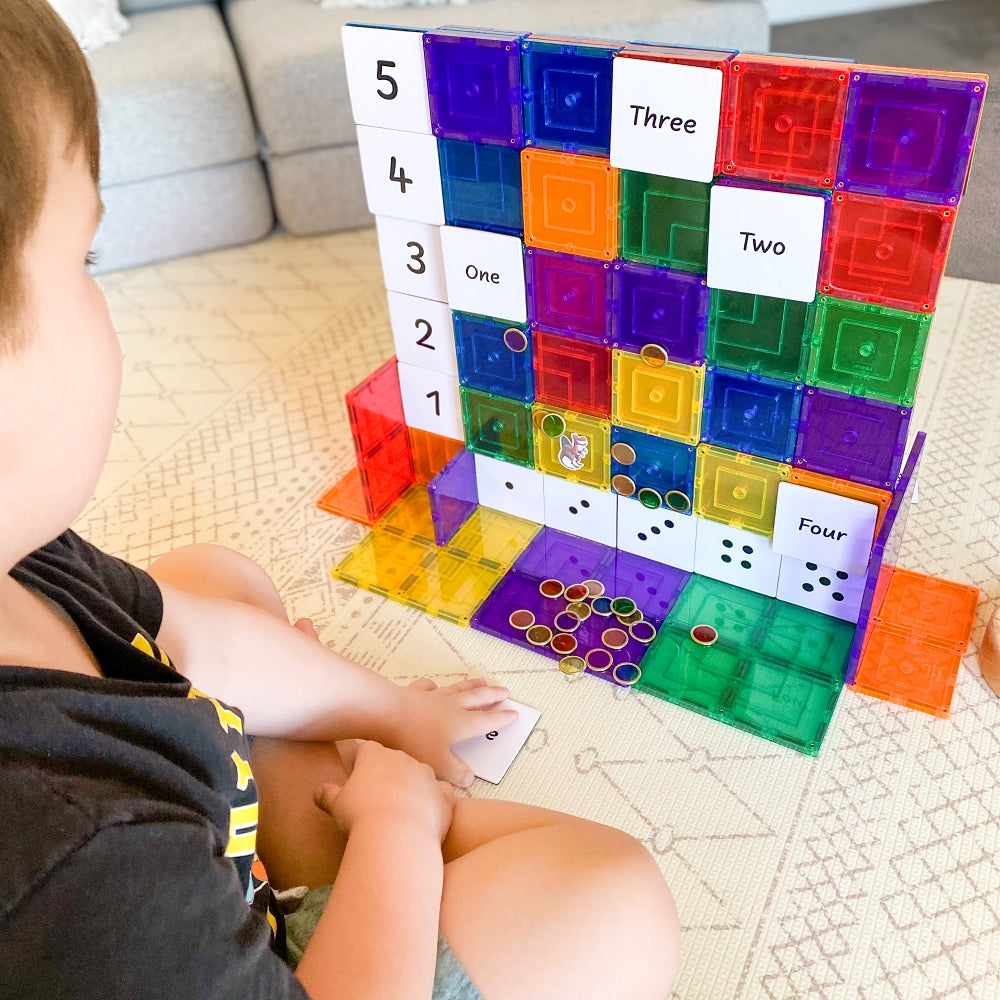 40 Pieces Tile Toppers Numbers Pack - Interactive Number Building Activity