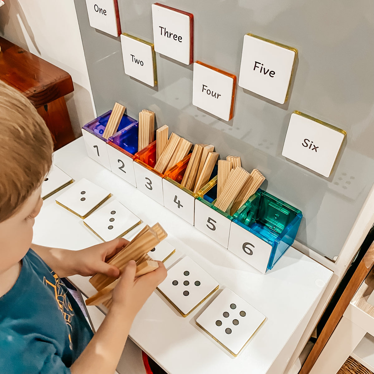 40 Pieces Tile Toppers Numbers Pack - Child Exploring Numbers & Counting