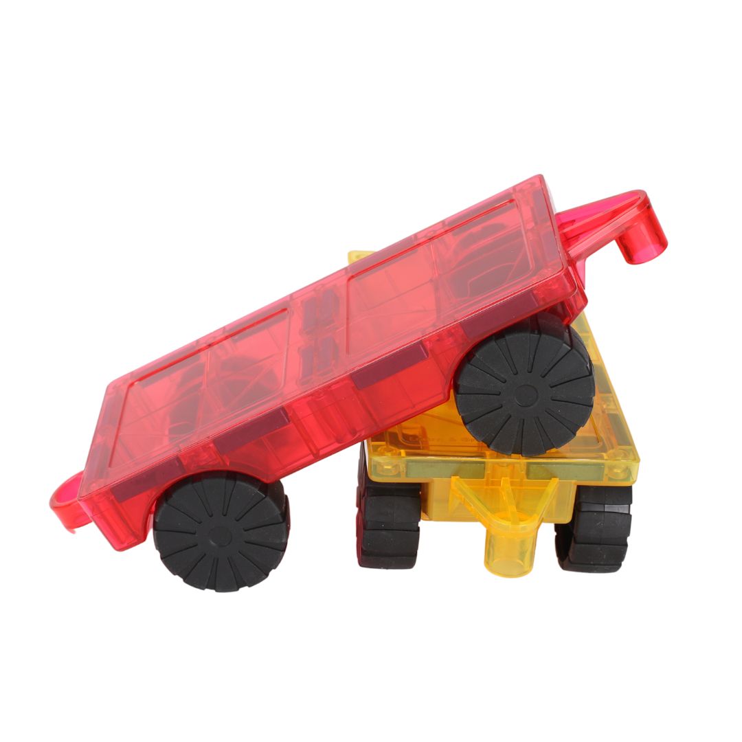 2 Pieces Car Base - Stacked Magnetic Tile Car Bases