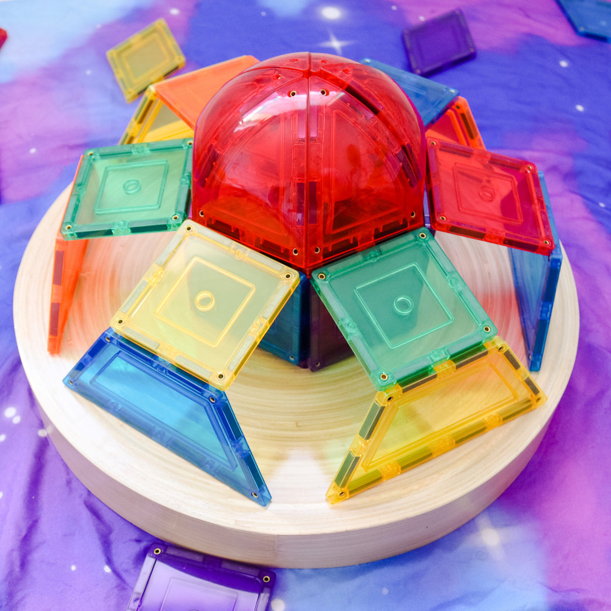 18 Pieces Dome Set - Colourful Spaceship Construction