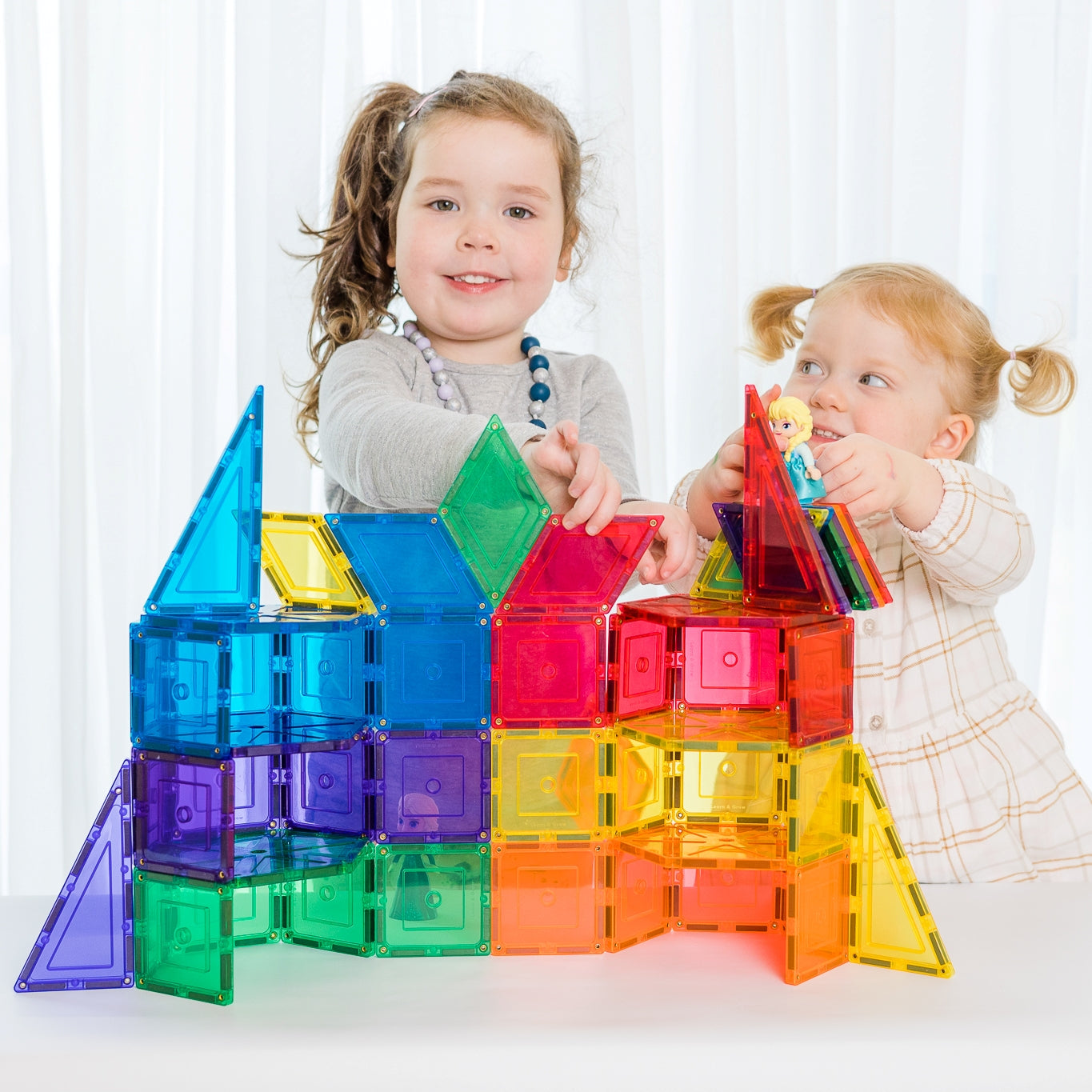 Learn & Grow Toys - Magnetic Tiles - Geometric Pack (36 τεμάχια)