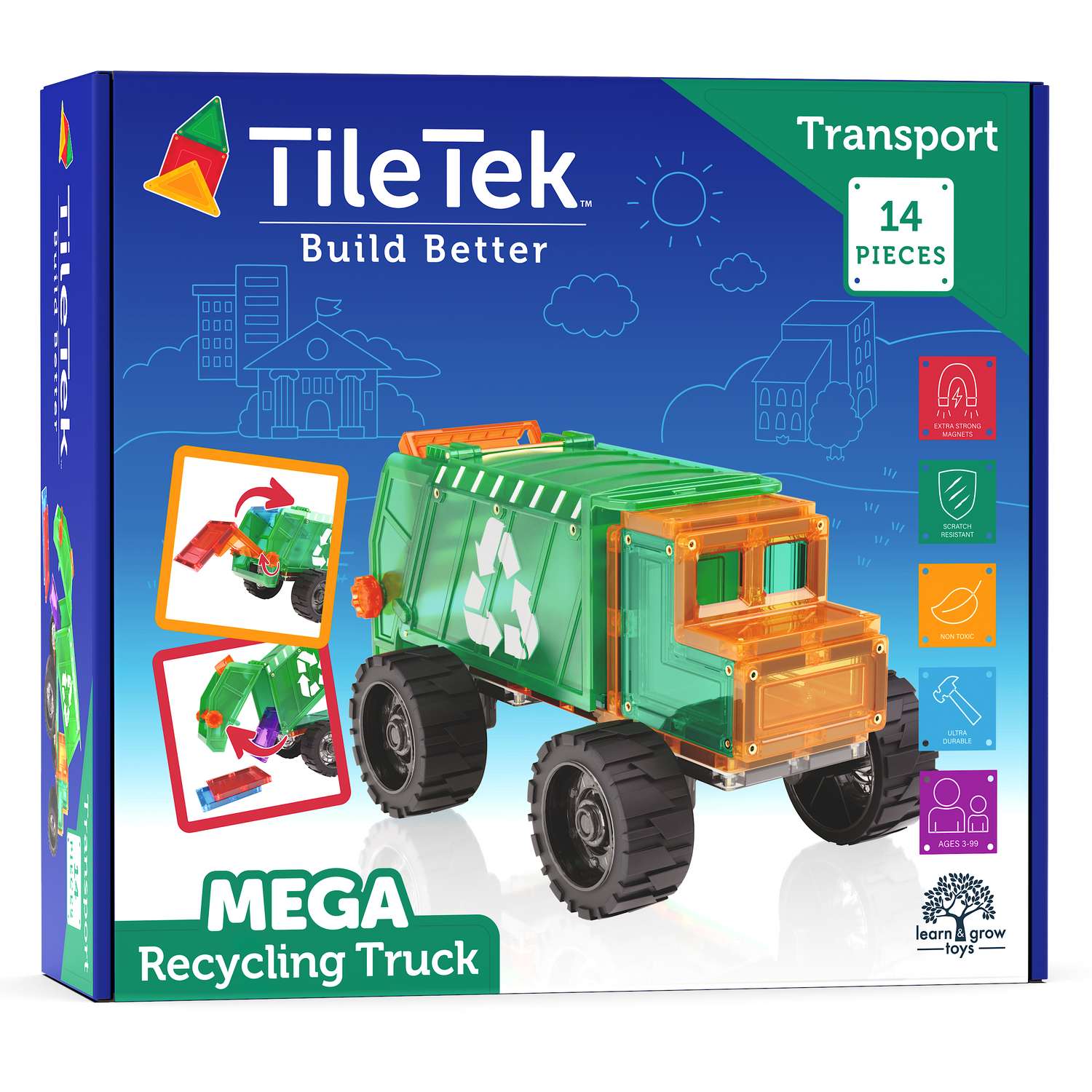 14 Piece Mega Recycling Truck