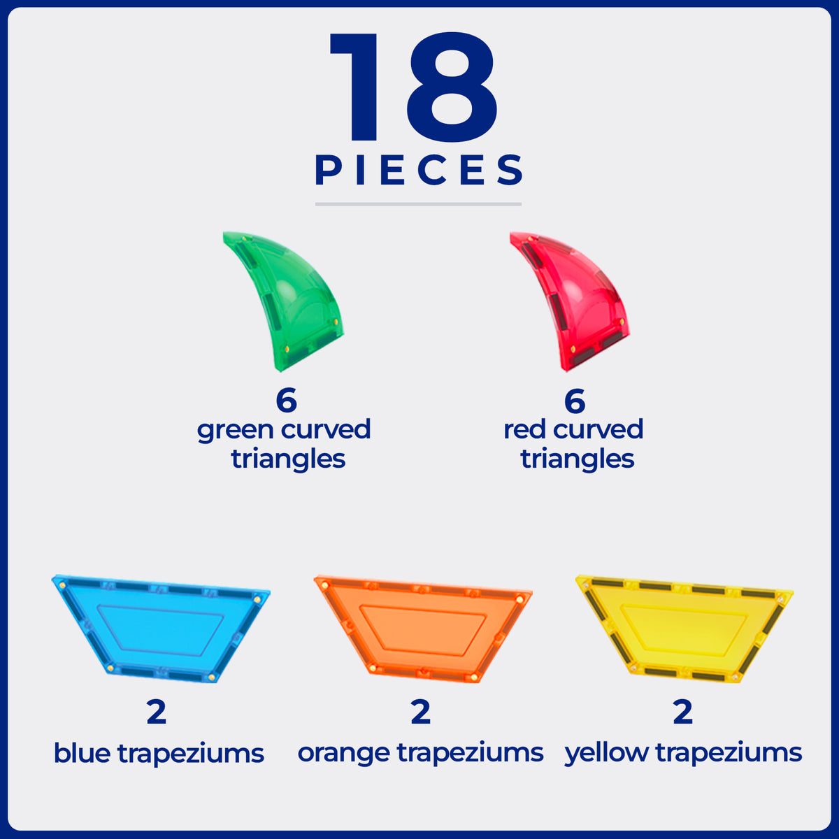 <tc>Magnetische Tegels - Koepel Pakket (18 Stuk)</tc>