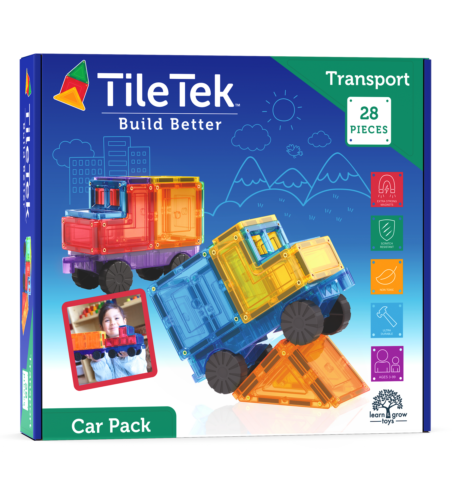 <tc>Magnetische Tegels - Auto Pakket (28 Stuk)</tc>