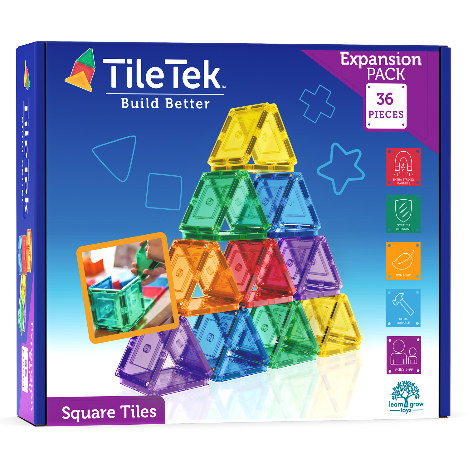 <tc>Magnetische Tegels - Klein Vierkant Pakket (36 Stuks)</tc>