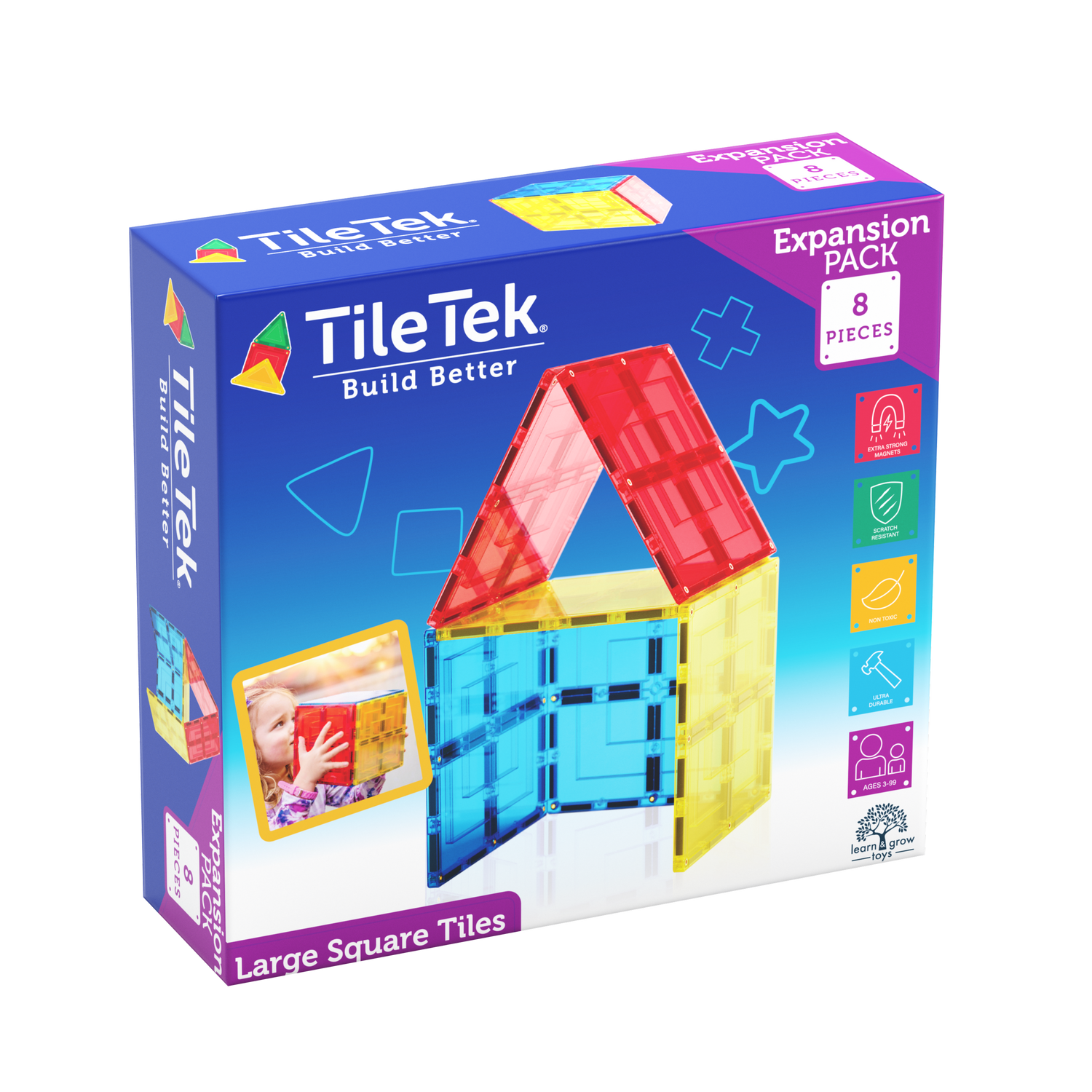 <tc>Magnetische Tegels - Groot Vierkant Pakket (8 Stuks)</tc>