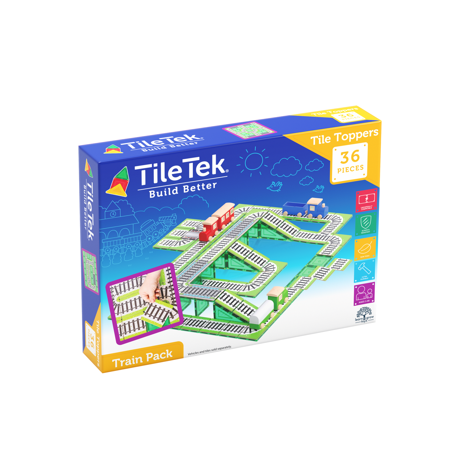 <tc>Magnetische Tegel Topper - Treinbaan Pakket (36 Stuk)</tc>