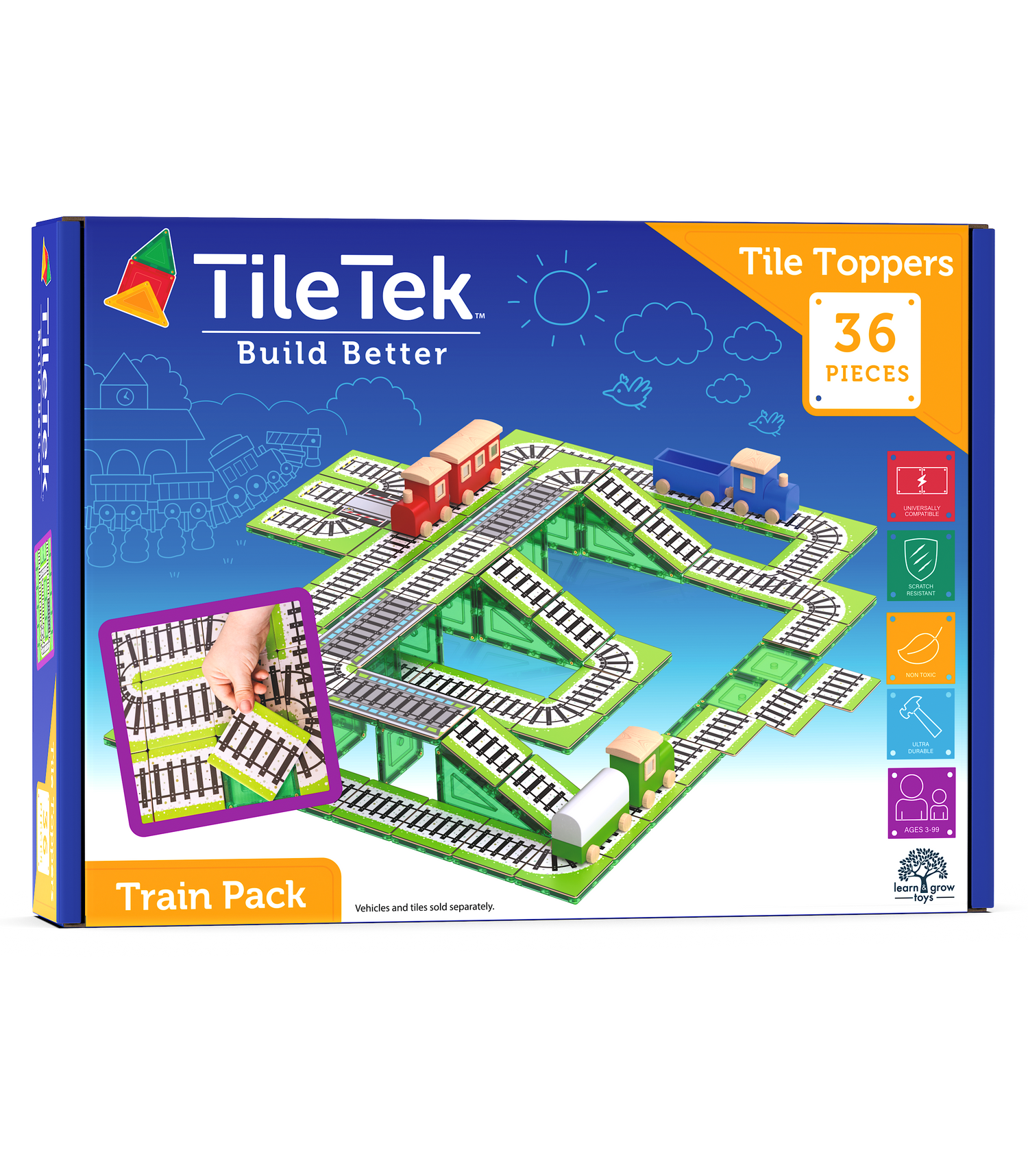 <tc>Magnetische Tegel Topper - Treinbaan Pakket (36 Stuk)</tc>