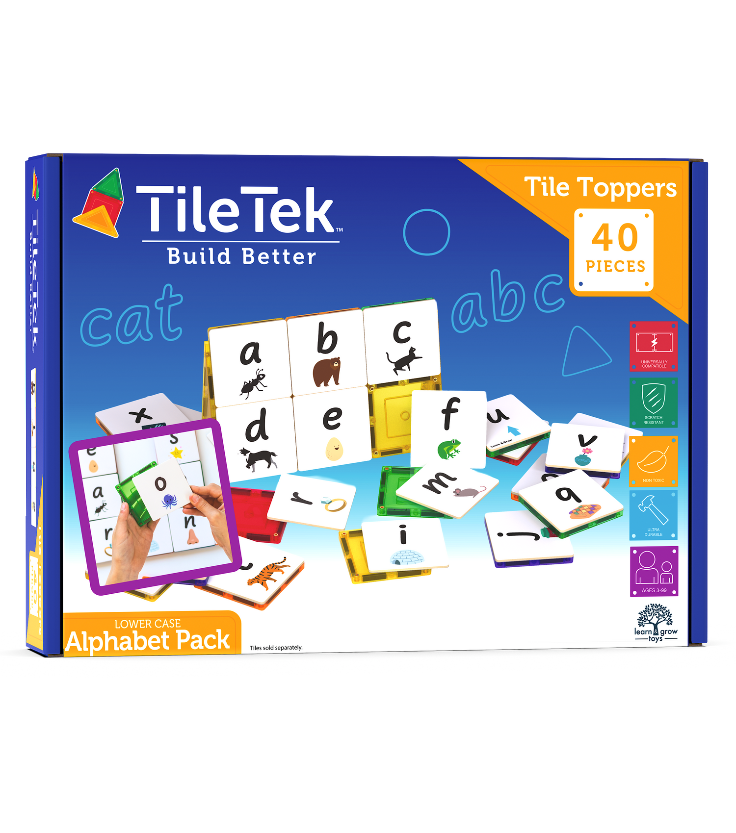 <tc>Magnetische Tegel Topper - Alfabet Kleine Letters Pakket (40 Stuks)</tc>
