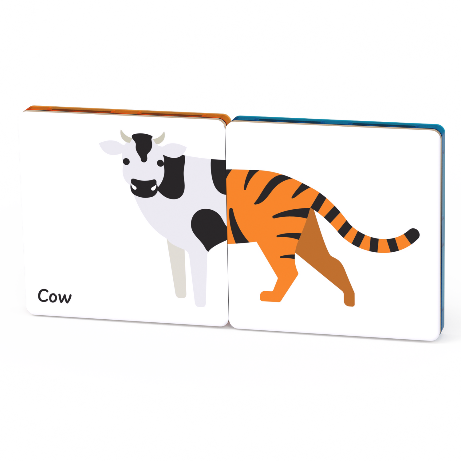 Learn & Grow Toys - Topper Magnetic Tile - Animal Duo Puzzle Pack (40 τεμάχια)