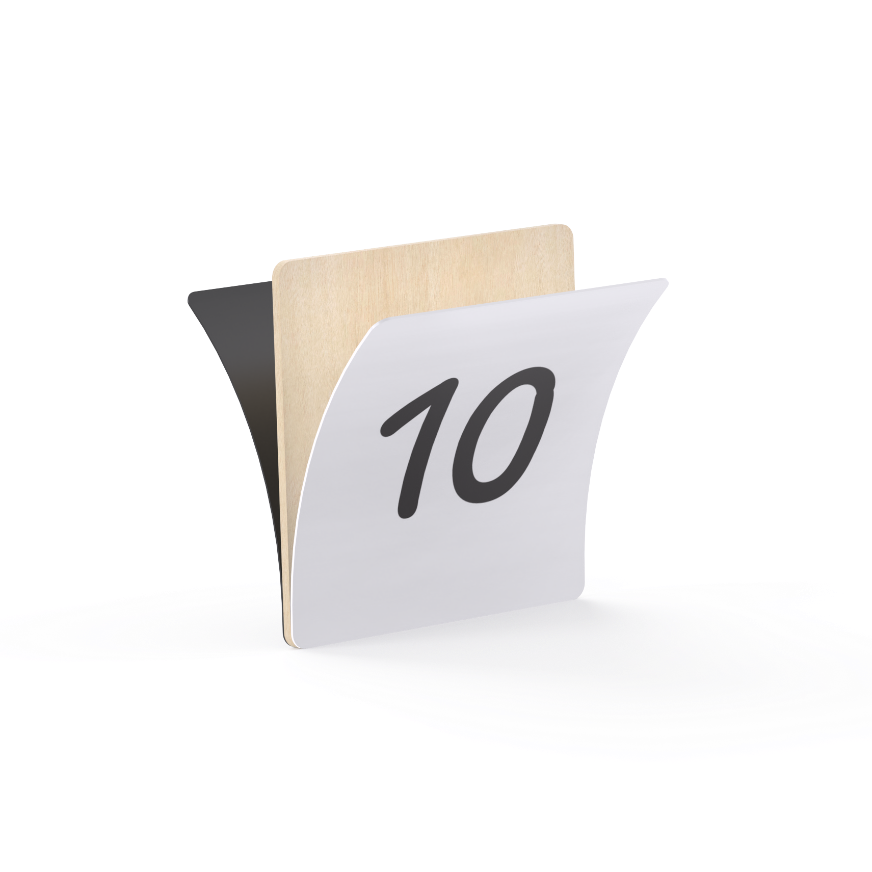 Tile topper displaying '10' on a white background