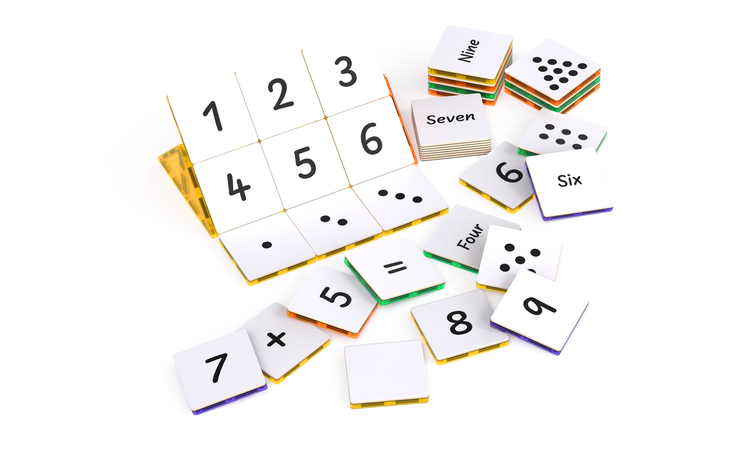 Learn & Grow Toys - Μαγνητικό Πλακάκι - Πακέτο αριθμητικής (40 τεμάχια)