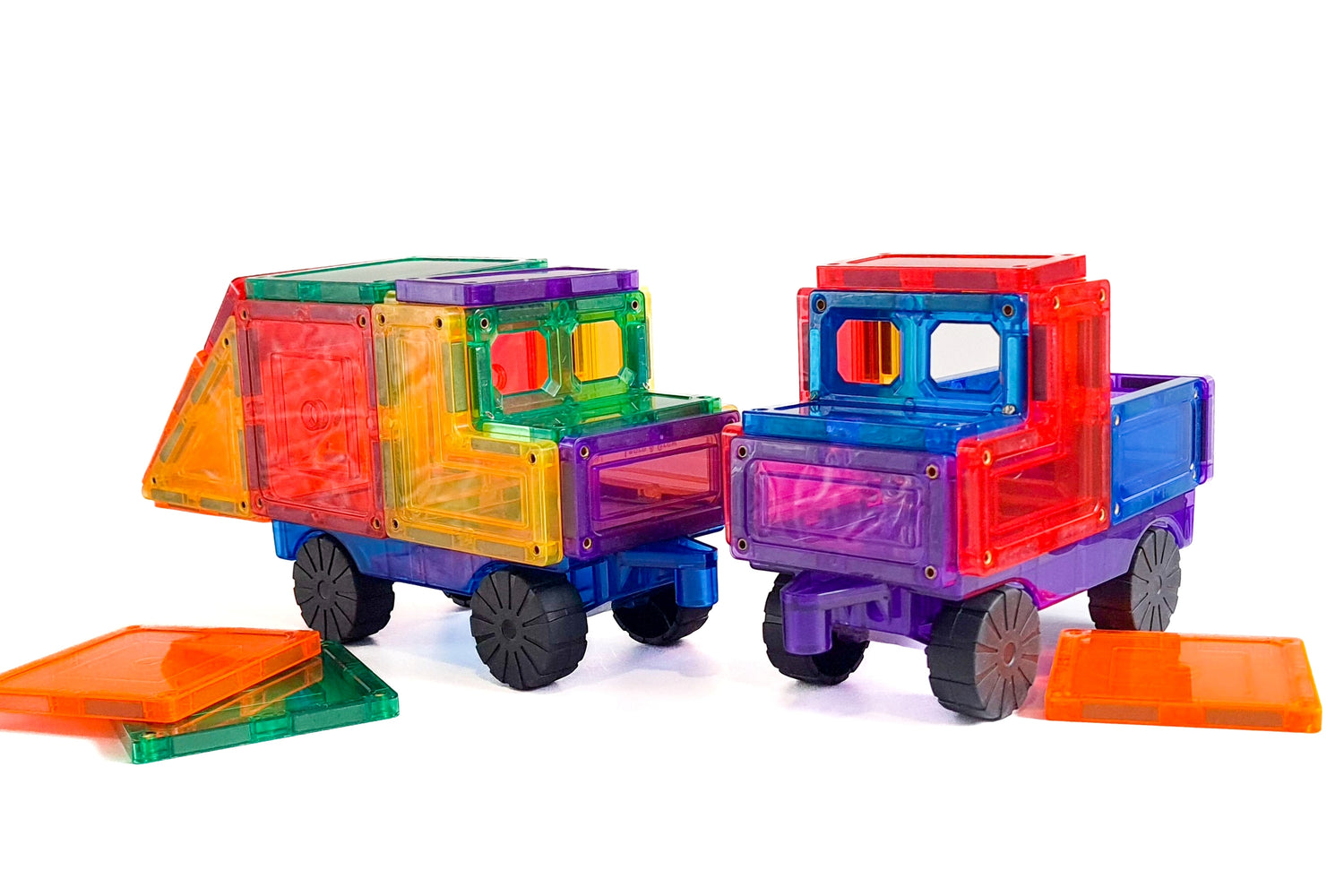 Learn & Grow Toys - Magnetic Tiles - Car Pack (28 Τεμάχια)