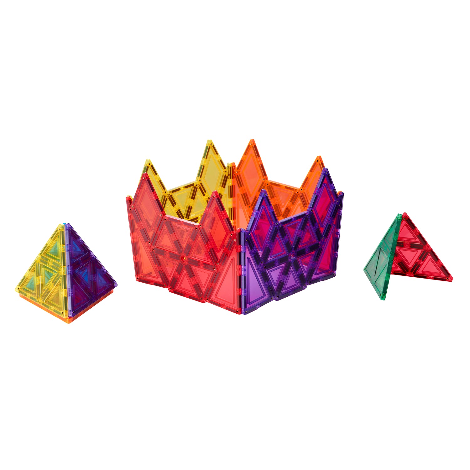 Learn & Grow Toys - Magnetic Tiles - Geometric Pack (36 τεμάχια)